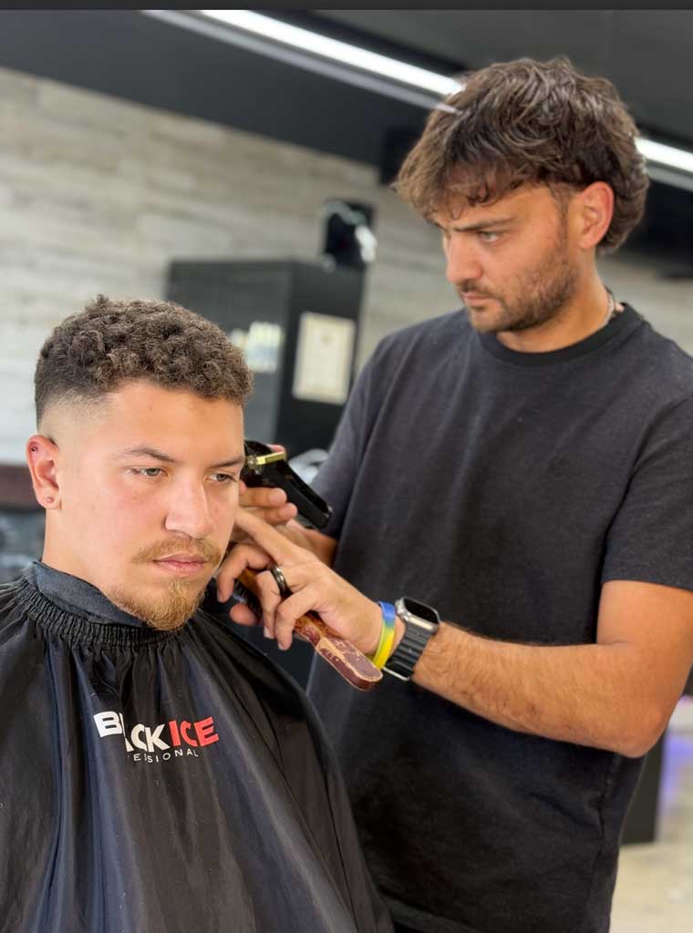 Expert barber working at Funking Barber in Hollywood, FL