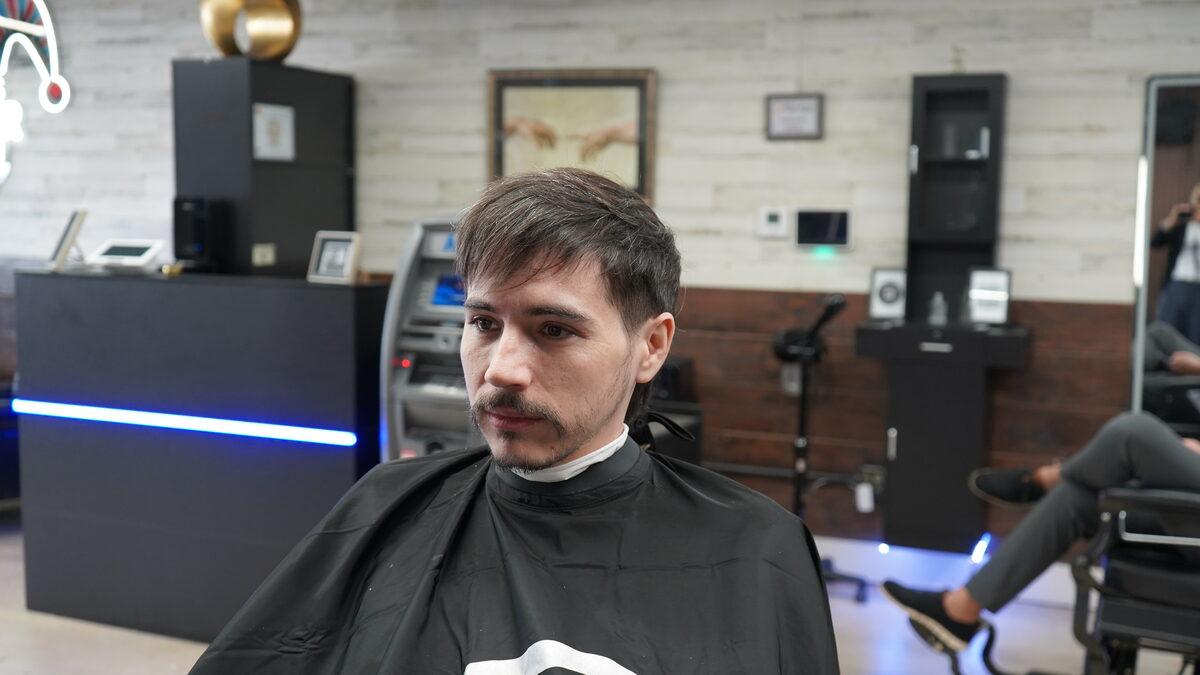 Men's haircut for round face shape at Funking Barber, Hollywood FL